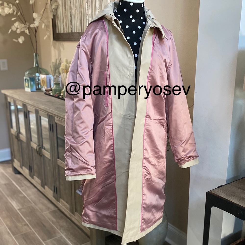 Kate Spade Scalloped Belted Hood Trench Coat - Picture 9 of 16